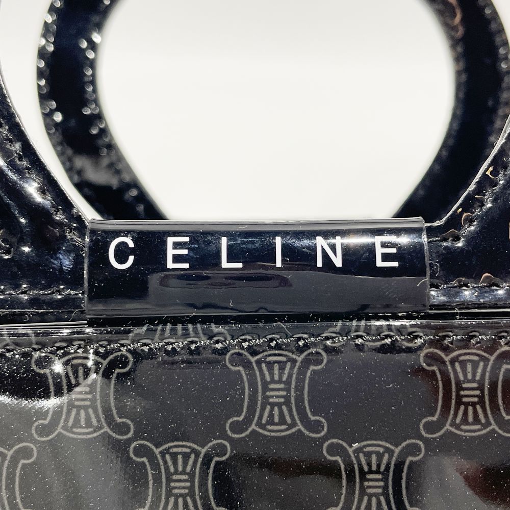 CELINE(セリーヌ) ロゴ マカダム ミニ ハンカチ付き ヴィンテージ ハンドバッグ ビニール レディース【中古A】20240922