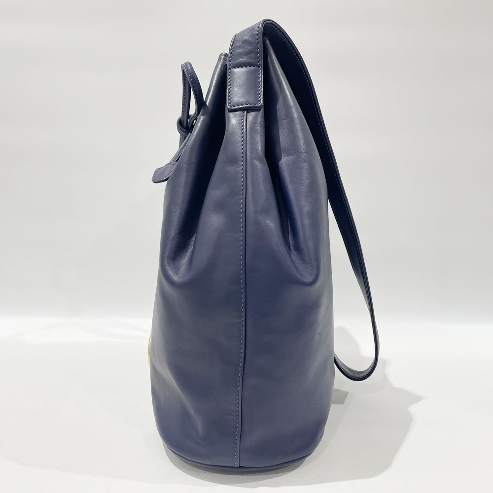 CELINE(セリーヌ) サークルロゴ 巾着 肩掛け ヴィンテージ ショルダーバッグ レザー レディース【中古B】20240903