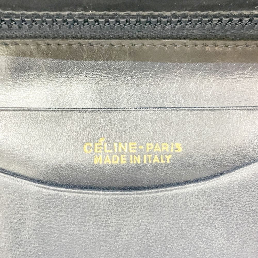 CELINE(セリーヌ) 馬車金具 がま口 チェーンウォレット 肩掛け ヴィンテージ 三つ折り財布 スエード/レザー レディース【中古B】20240903