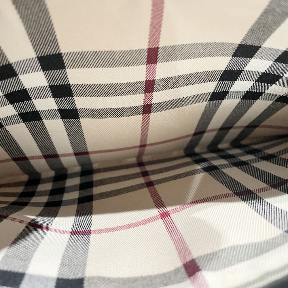 BURBERRY(バーバリー) ロゴ 内部チェック ワンショルダー ショルダーバッグ レザー レディース【中古AB】20240908