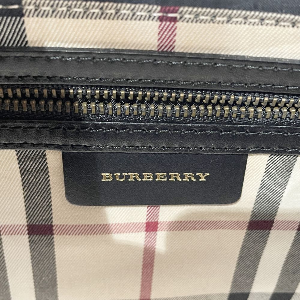 BURBERRY(バーバリー) ロゴ 内部チェック ワンショルダー ショルダーバッグ レザー レディース【中古AB】20240908