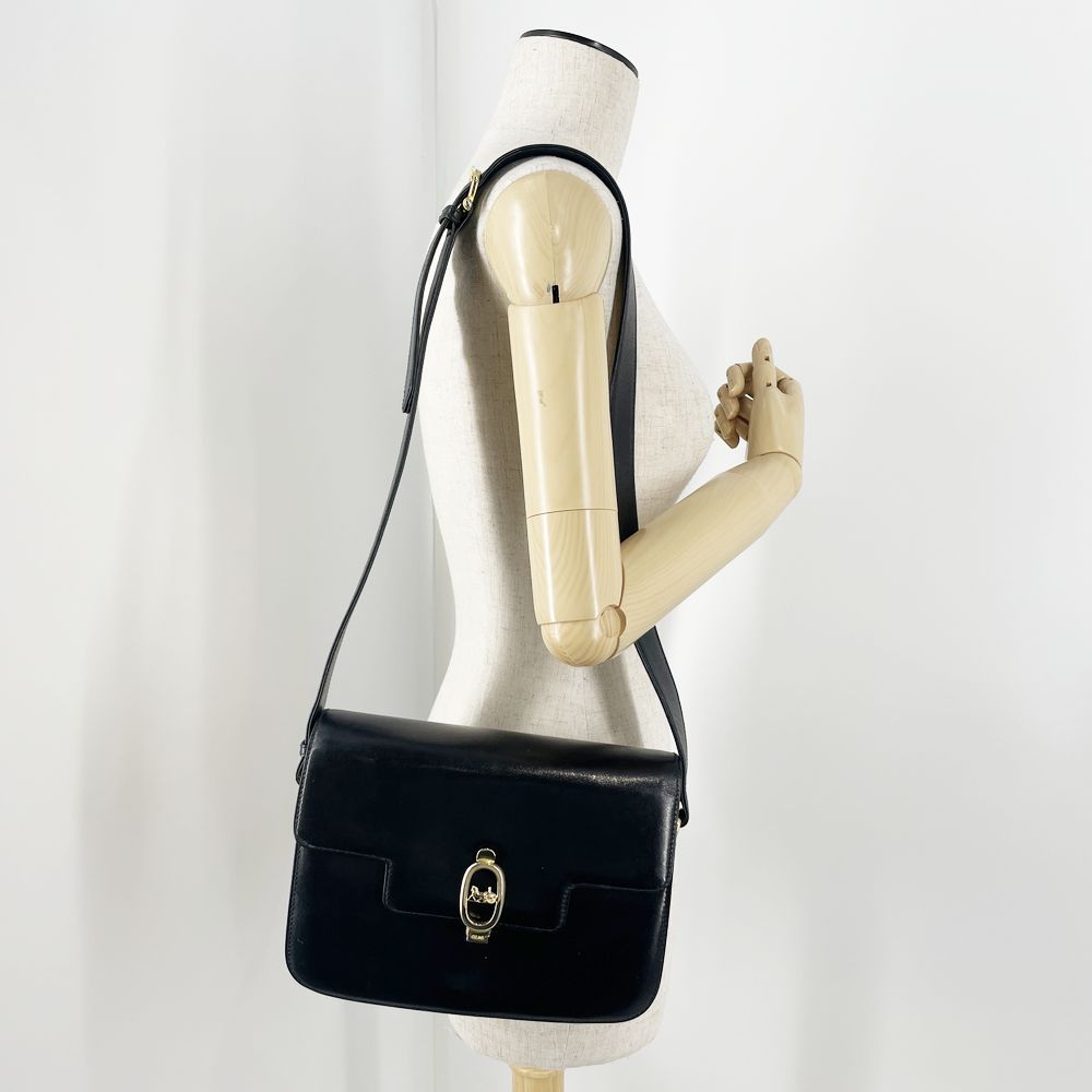 CELINE(セリーヌ) 馬車金具 斜め掛け ヴィンテージ ショルダーバッグ レザー レディース【中古B】20240903