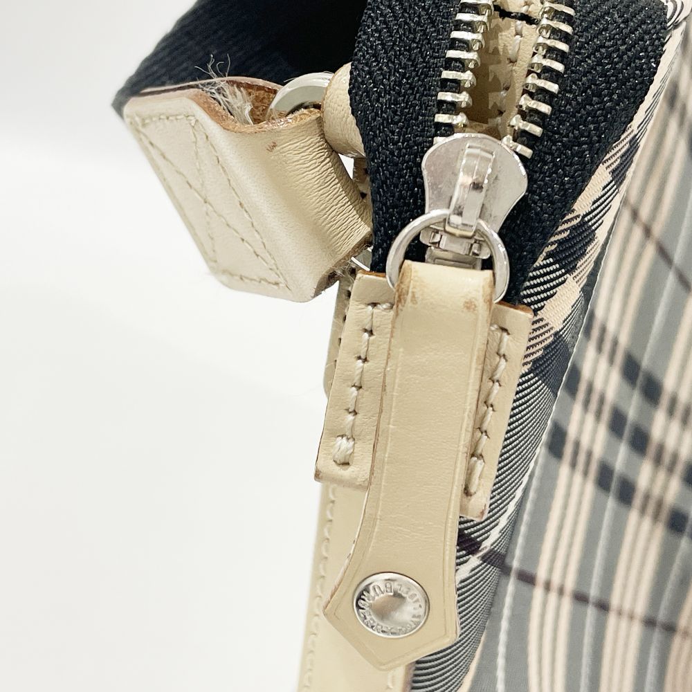 BURBERRY BLUE LABEL(バーバリーブルーレーベル) チェック 斜め掛け ショルダーバッグ キャンバス/レザー レディース【中古B】20240903