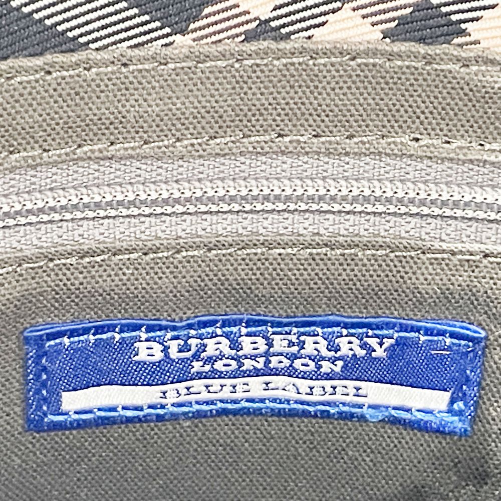 BURBERRY BLUE LABEL(バーバリーブルーレーベル) チェック 斜め掛け ショルダーバッグ キャンバス/レザー レディース【中古B】20240903