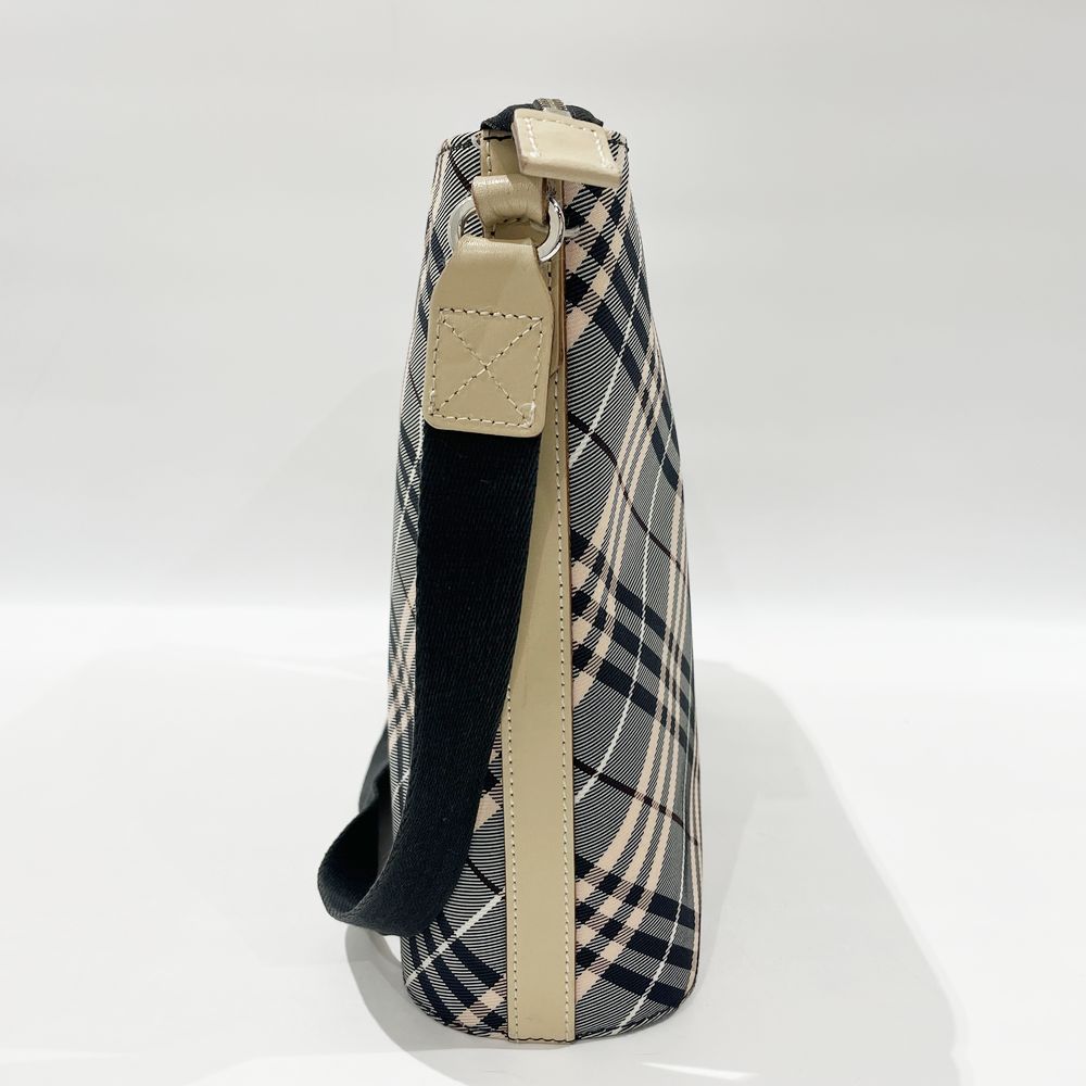 BURBERRY BLUE LABEL(バーバリーブルーレーベル) チェック 斜め掛け ショルダーバッグ キャンバス/レザー レディース【中古B】20240903