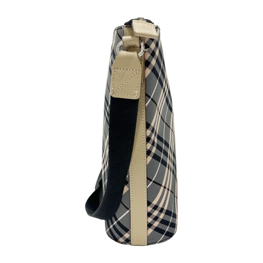 BURBERRY BLUE LABEL(バーバリーブルーレーベル) チェック 斜め掛け ショルダーバッグ キャンバス/レザー レディース【中古B】20240903