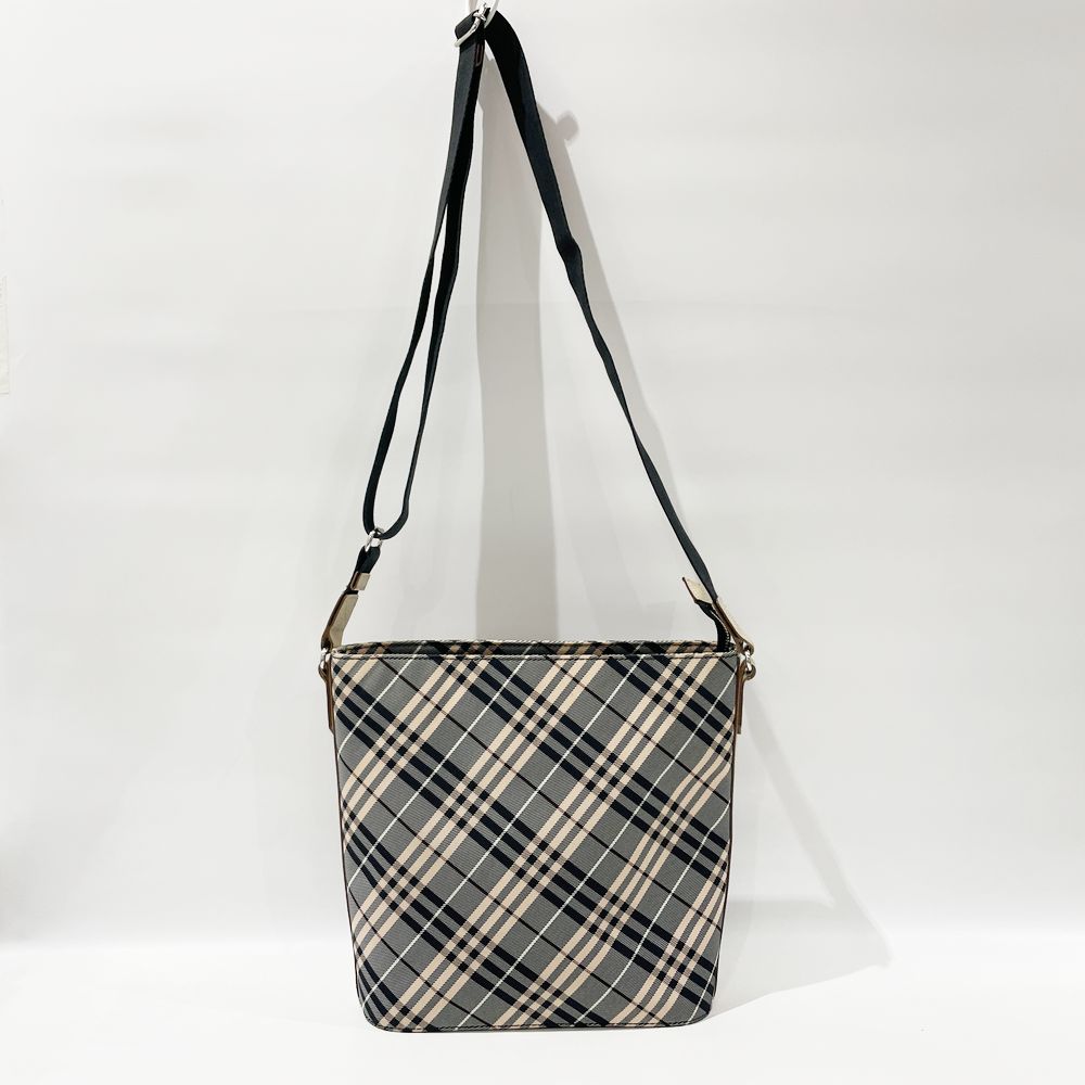 BURBERRY BLUE LABEL(バーバリーブルーレーベル) チェック 斜め掛け ショルダーバッグ キャンバス/レザー レディース【中古B】20240903