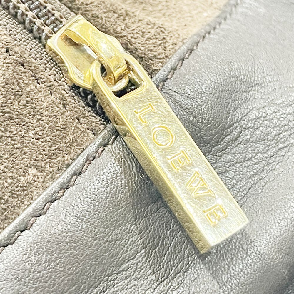 LOEWE(ロエベ) アマソナ27 アナグラム ミニ ヴィンテージ ハンドバッグ スエード/レザー レディース【中古B】20240903