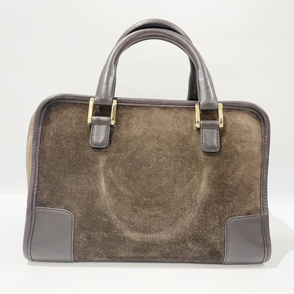 LOEWE(ロエベ) アマソナ27 アナグラム ミニ ヴィンテージ ハンドバッグ スエード/レザー レディース【中古B】20240903