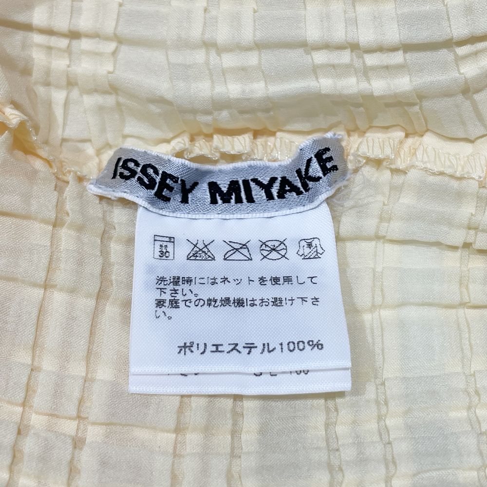 ISSEY MIYAKE(イッセイミヤケ) プリーツ加工 ストライプ 裾ギザギザ IM02FJ918 カットソー ポリエステル レディース【中古AB】20240920