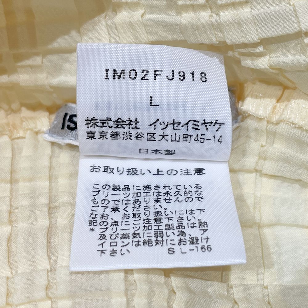 ISSEY MIYAKE(イッセイミヤケ) プリーツ加工 ストライプ 裾ギザギザ IM02FJ918 カットソー ポリエステル レディース【中古AB】20240920