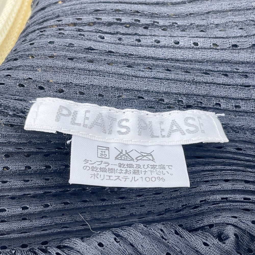 PLEATS PLEASE(プリーツプリーズ) イッセイミヤケ プリーツ加工 総柄 メッシュ サイズ4 PP12-JK614 カットソー ポリエステル レディース【中古B】20240921