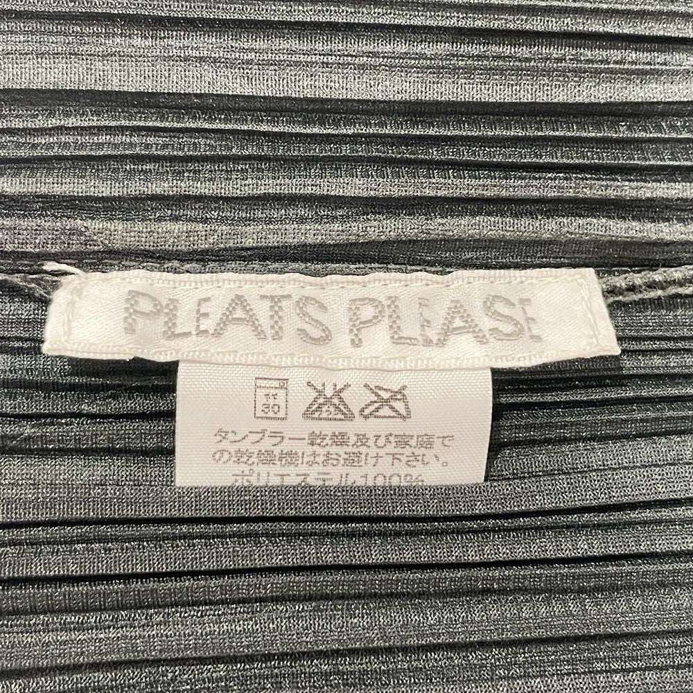 PLEATS PLEASE(プリーツプリーズ) イッセイミヤケ プリーツ加工 ダイヤ柄 ノースリーブ サイズ4 PP64-JK121 カットソー ポリエステル レディース【中古AB】20241005