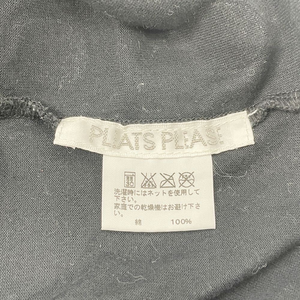 PLEATS PLEASE(プリーツプリーズ) イッセイミヤケ ドット柄 水玉 フロッキー加工 Tシャツ サイズ3 PP44-JR791 カットソー コットン レディース【中古AB】20240920