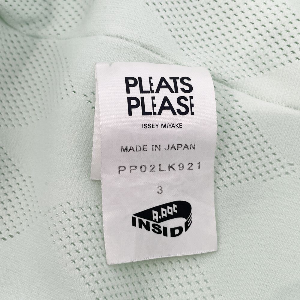 PLEATS PLEASE(プリーツプリーズ) A-POC INSIDE イッセイミヤケ Vネック ダイヤ メッシュ サイズ3 PP02LK921 カットソー レディース【中古B】20240921