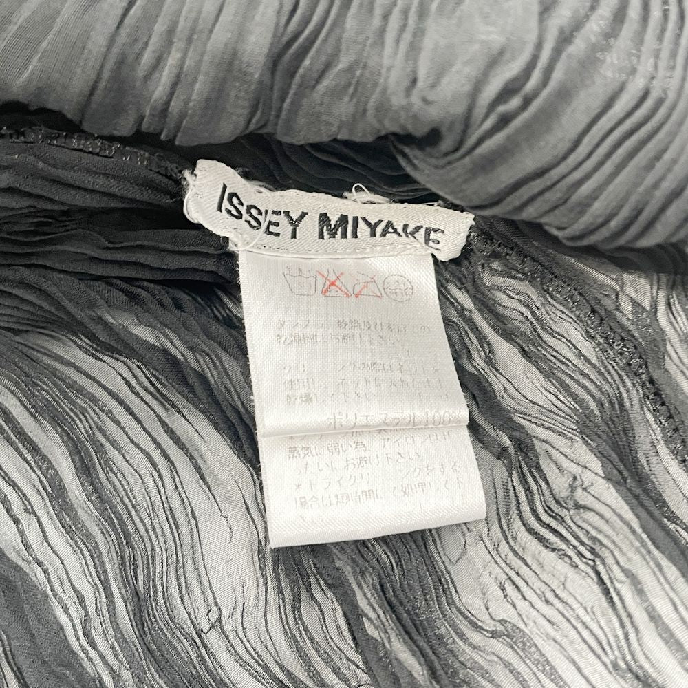 ISSEY MIYAKE(イッセイミヤケ) プリーツ加工 ハイネック 透け感 IM74-FJ504 カットソー ポリエステル レディース【中古AB】20240921