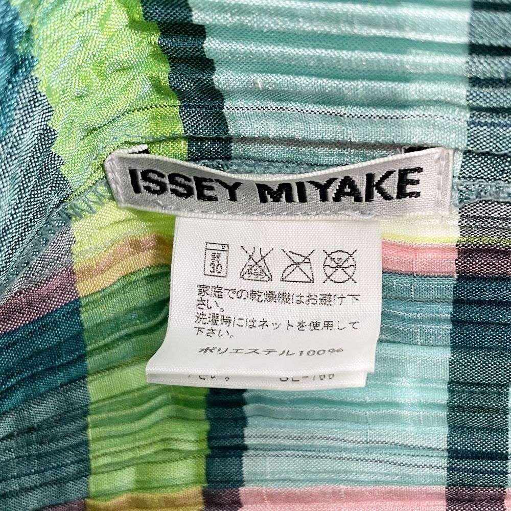 ISSEY MIYAKE(イッセイミヤケ) プリーツ加工 チェック ジャケット サイズ3 IM12FD913 長袖シャツ ポリエステル レディース【中古AB】20240921