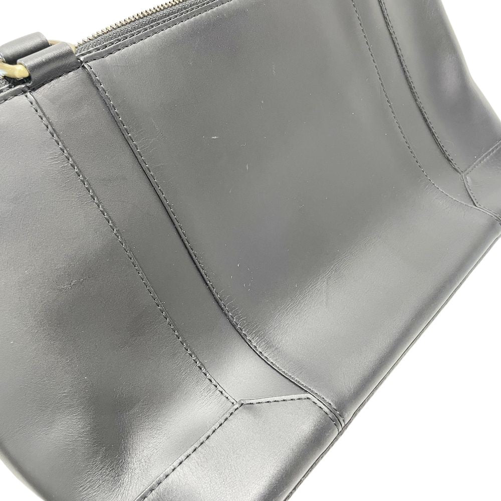 BURBERRY(バーバリー) ロゴ 内部チェック 肩掛け トートバッグ レザー レディース【中古B】20240922