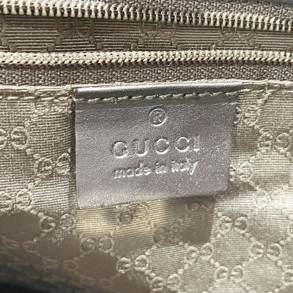 GUCCI(グッチ) ロゴ プレート シェリーライン 肩掛け ヴィンテージ 001.4321 ショルダーバッグ キャンバス/レザー レディース【中古AB】