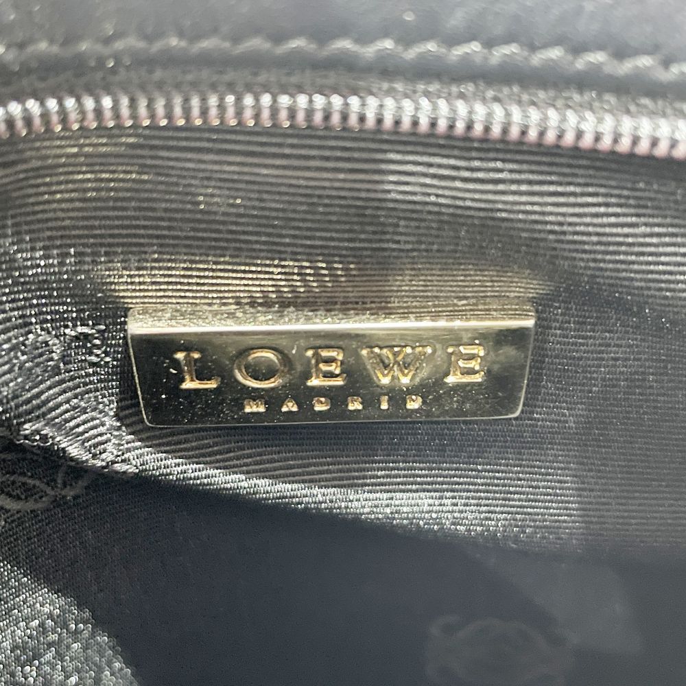 中古AB/使用感小】LOEWE ロエベ アナグラム ミニ 斜め掛け ヴィンテージ レディース ショルダーバッグ ブラック20490167