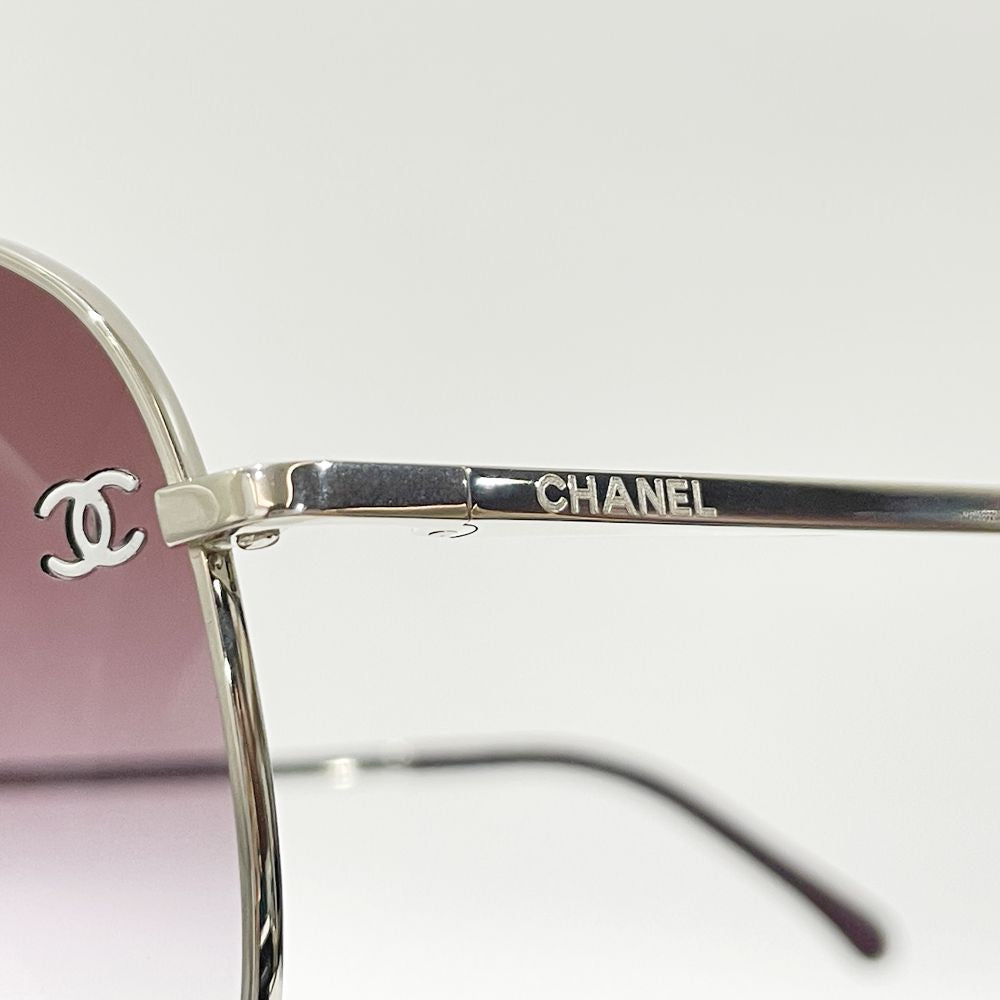 CHANEL(シャネル) ティアドロップ ココマーク グラデーション 革巻き 4189-T-Q-A サングラス メタル/レザー レディース【中古AB】20240910