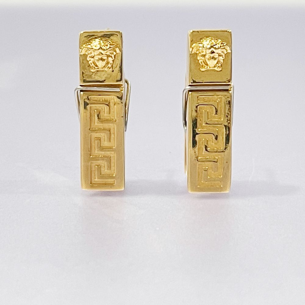 中古AB/使用感小】VERSACE ヴェルサーチ メデューサ グレカ クリップ ミニ GP レディース ピアス ゴールド20490183