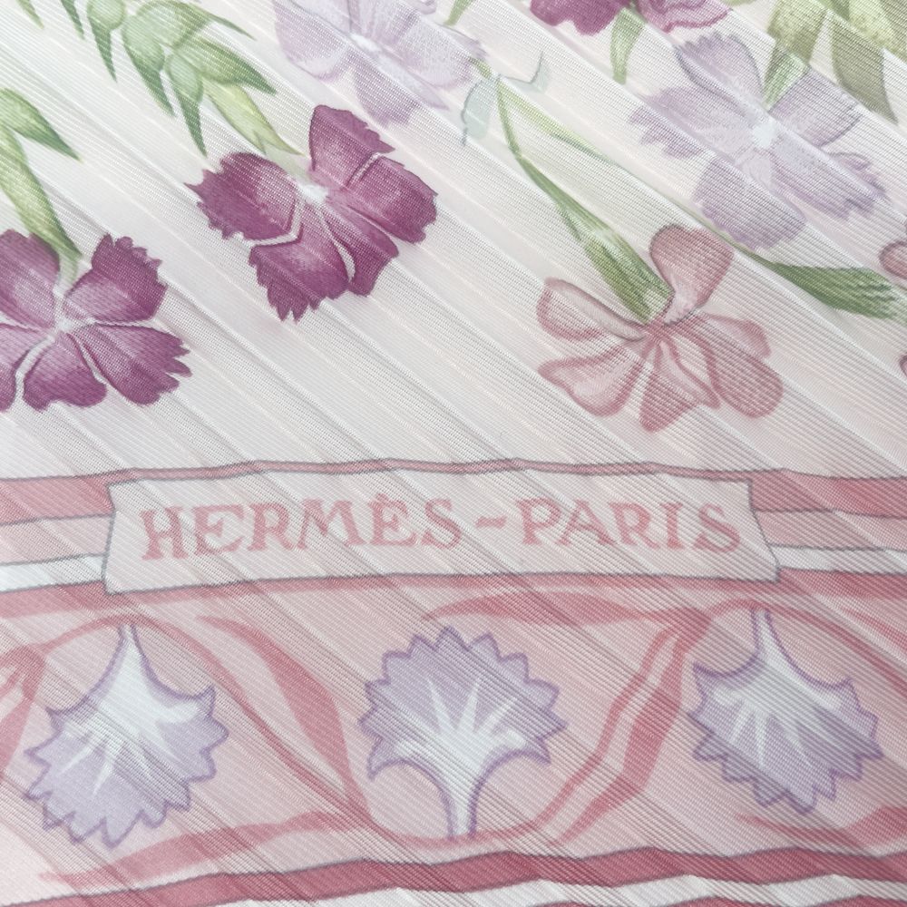 HERMES(エルメス) カレ90 OEillets sauvages et autres caryophyllees 野生のカーネーションやナデシコなど 花柄 スカーフ シルク ユニセックス【中古A】20240921