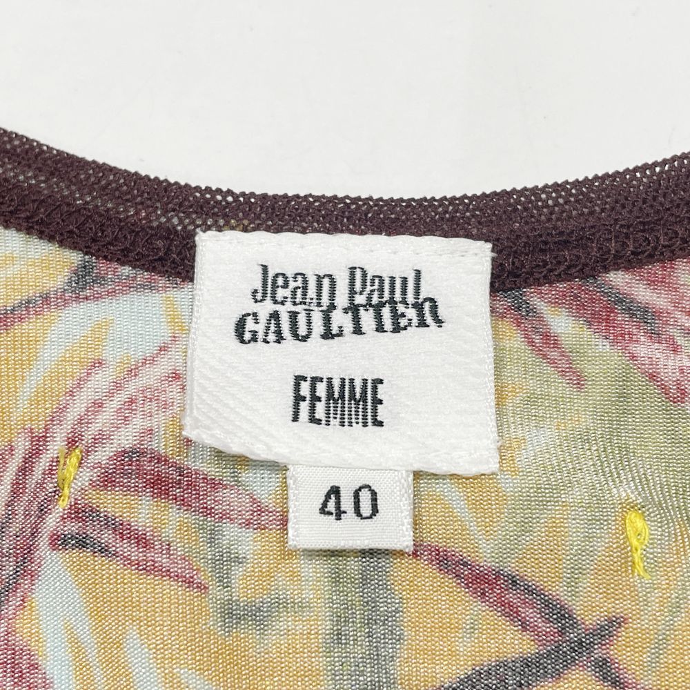 Jean Paul Gaultier(ジャンポール・ゴルチェ) 長袖カットソー＆スカート サイズ40/40 2点セット セットアップ ナイロン/ポリウレタン レディース【中古A】20240923