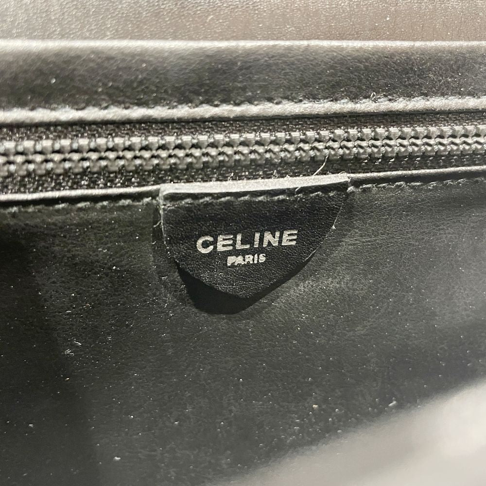 CELINE(セリーヌ) ロゴ リング金具 スクエア型 ヴィンテージ クラッチバッグ レザー レディース【中古B】20240908