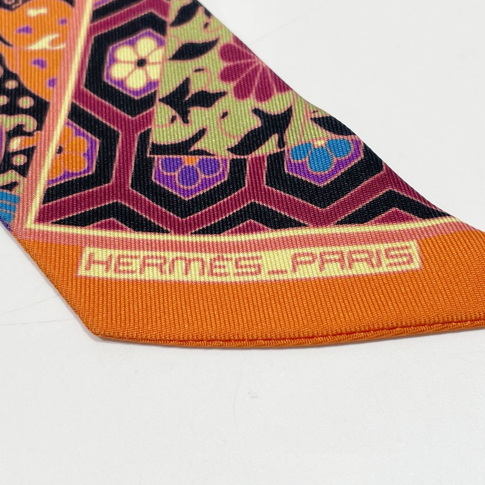 HERMES(エルメス) ツイリー Collections Imperiales 王室のコレクション 馬 花柄 アラベスク スカーフ シルク ユニセックス【中古AB】20240921