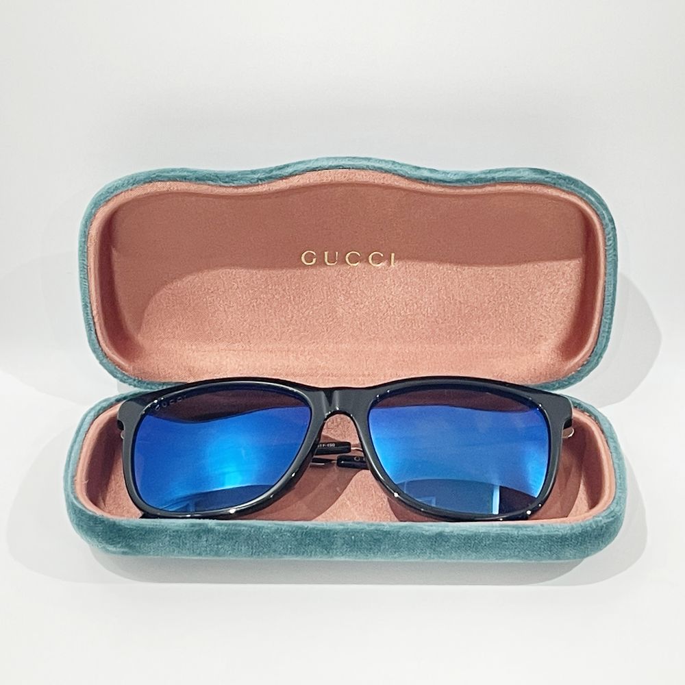 GUCCI(グッチ) ボストン コンビ シェリーライン ウェブストライプ GG0078SK サングラス プラスチック/メタル メンズ【中古A】20240911