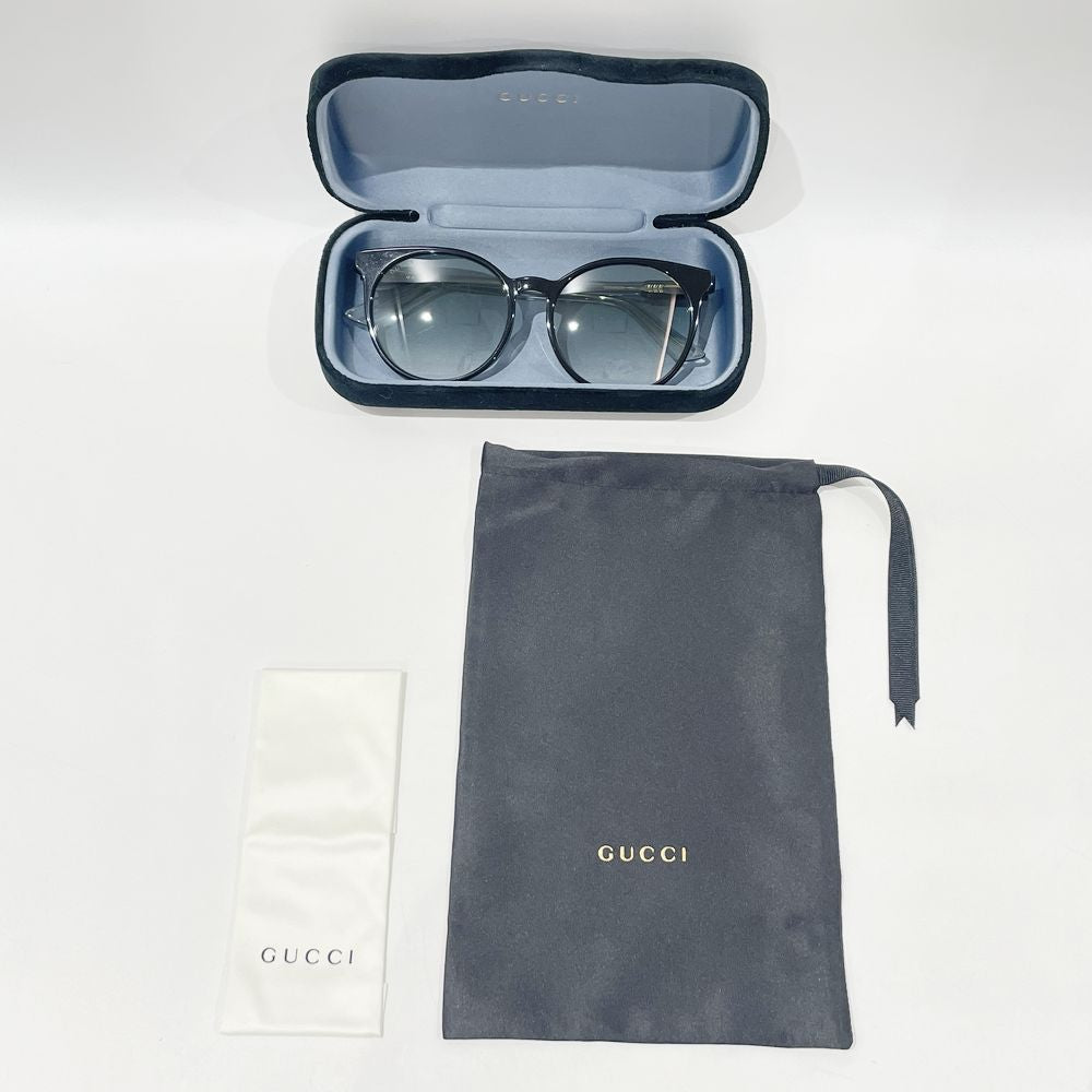 GUCCI(グッチ) ラウンド ライトカラーレンズ インターロッキング ソーホー GG0488SA サングラス プラスチック/ ユニセックス【中古A】