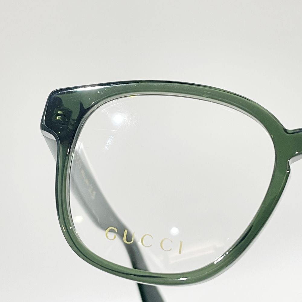 GUCCI(グッチ) メガネ ウェンリントン ウェブストライプ シェリー アイウェア GG0927O 眼鏡 プラスチック/ ユニセックス【中古A】