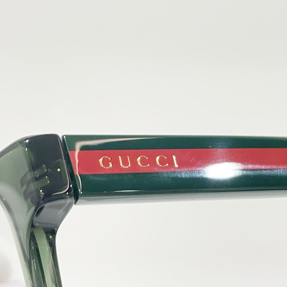 GUCCI(グッチ) メガネ ウェンリントン ウェブストライプ シェリー アイウェア GG0927O 眼鏡 プラスチック/ ユニセックス【中古A】