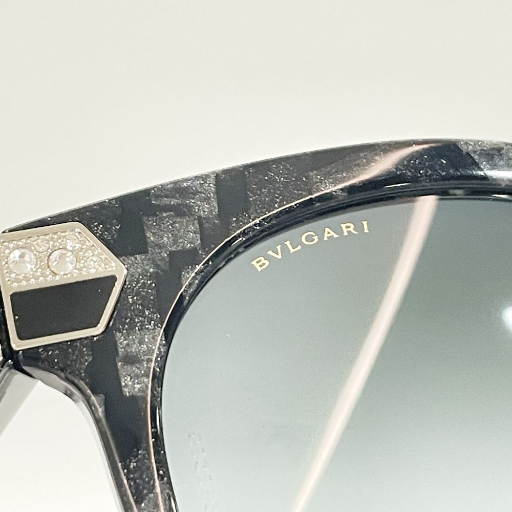 BVLGARI(ブルガリ) キャットアイ デミ柄 ラインストーン 8158-B サングラス アセテート ユニセックス【中古A】20240910