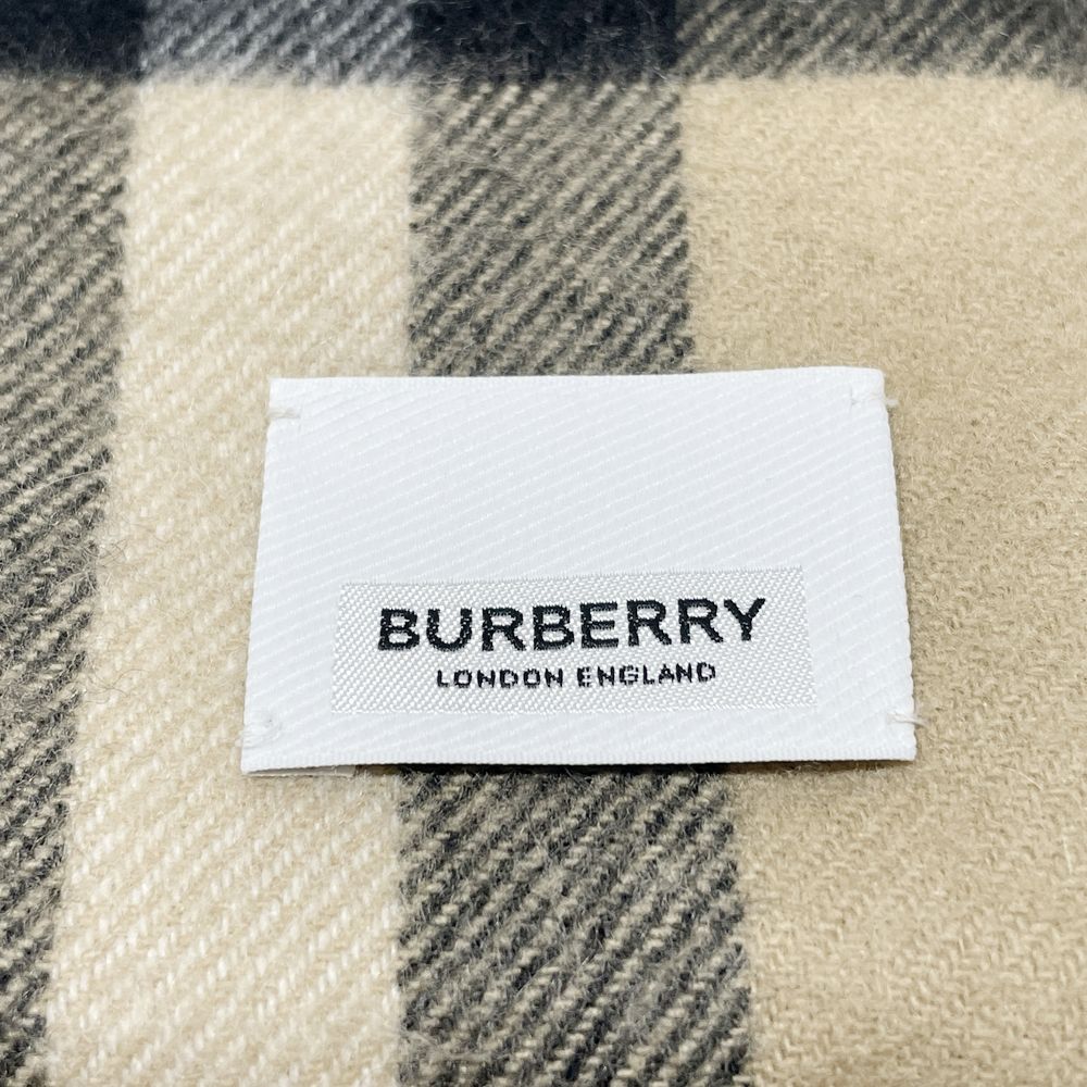 BURBERRY(バーバリー) ノバチェック/レオパード ダブルフェイス リバーシブル 総柄 マフラー カシミヤ/シルク ユニセックス【中古A】20240921