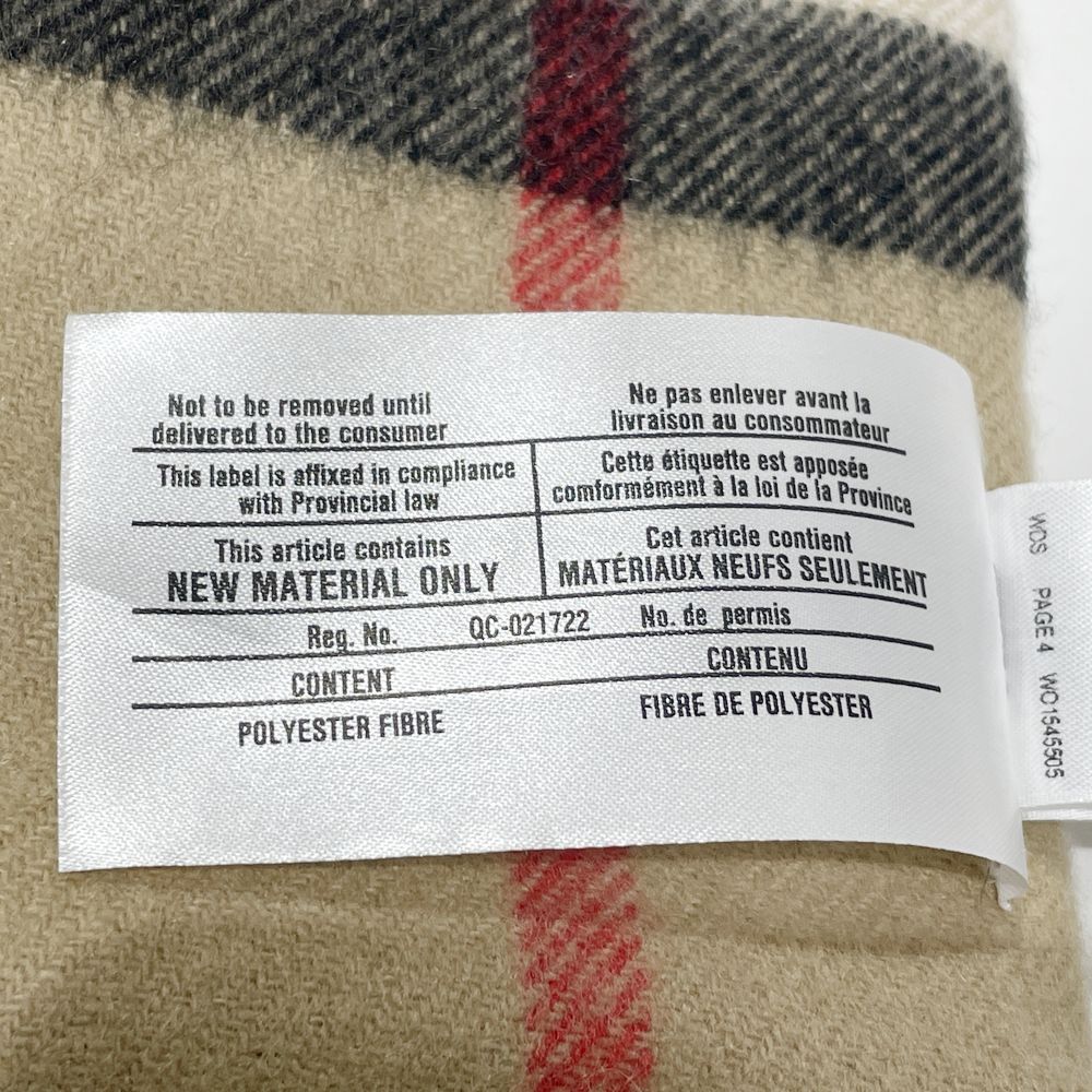 BURBERRY(バーバリー) ノバチェック/レオパード ダブルフェイス リバーシブル 総柄 マフラー カシミヤ/シルク ユニセックス【中古A】20240921