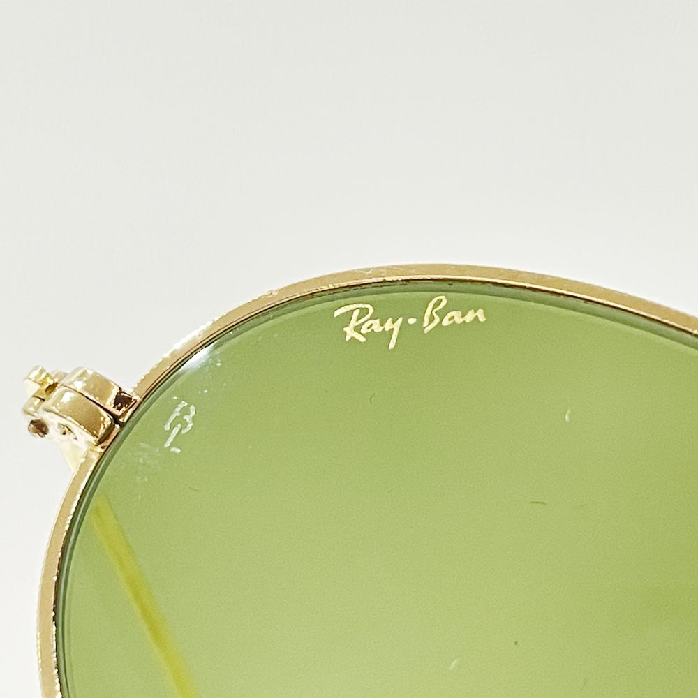 Ray-Ban(レイバン) オーバル ミル打ち グリーンレンズ B&L U.S.A. W0977 ヴィンテージ サングラス メタル/ ユニセックス【中古A】20240910