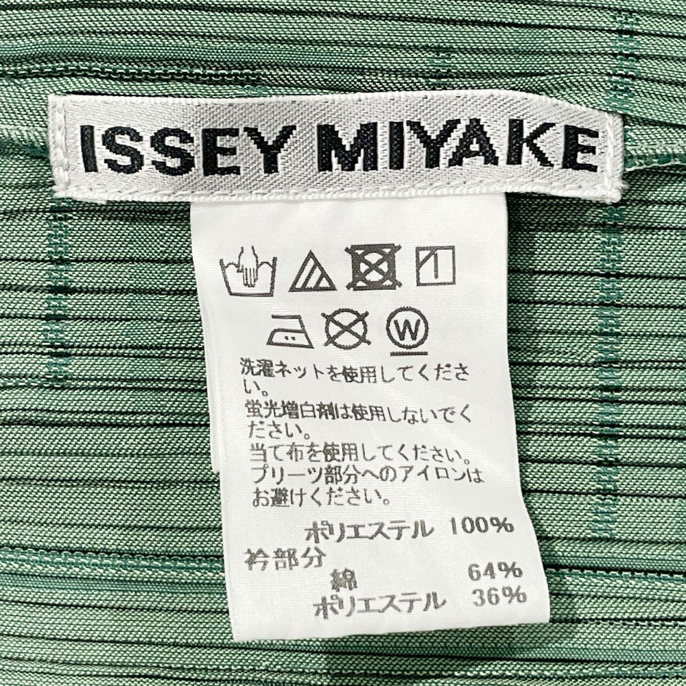 ISSEY MIYAKE(イッセイミヤケ) プリーツ加工 総柄 ショール 3B ジャケット 厚手 サイズ2 IM72FD659 長袖シャツ ポリエステル/コットン レディース【中古AB】20240916