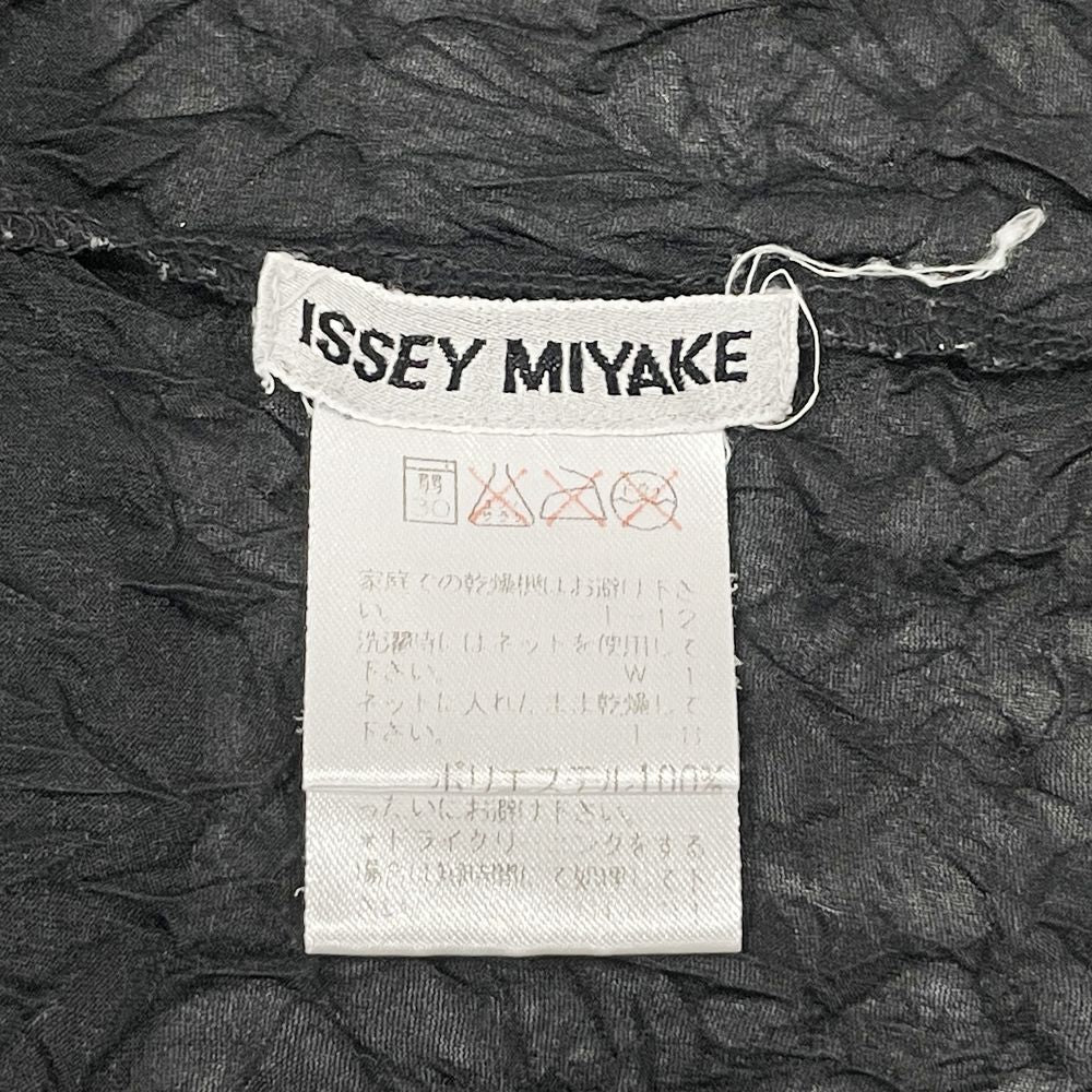 ISSEY MIYAKE(イッセイミヤケ) シワ加工 半袖 透け感 IM82-JJ503 カットソー ポリエステル レディース【中古AB】20240916