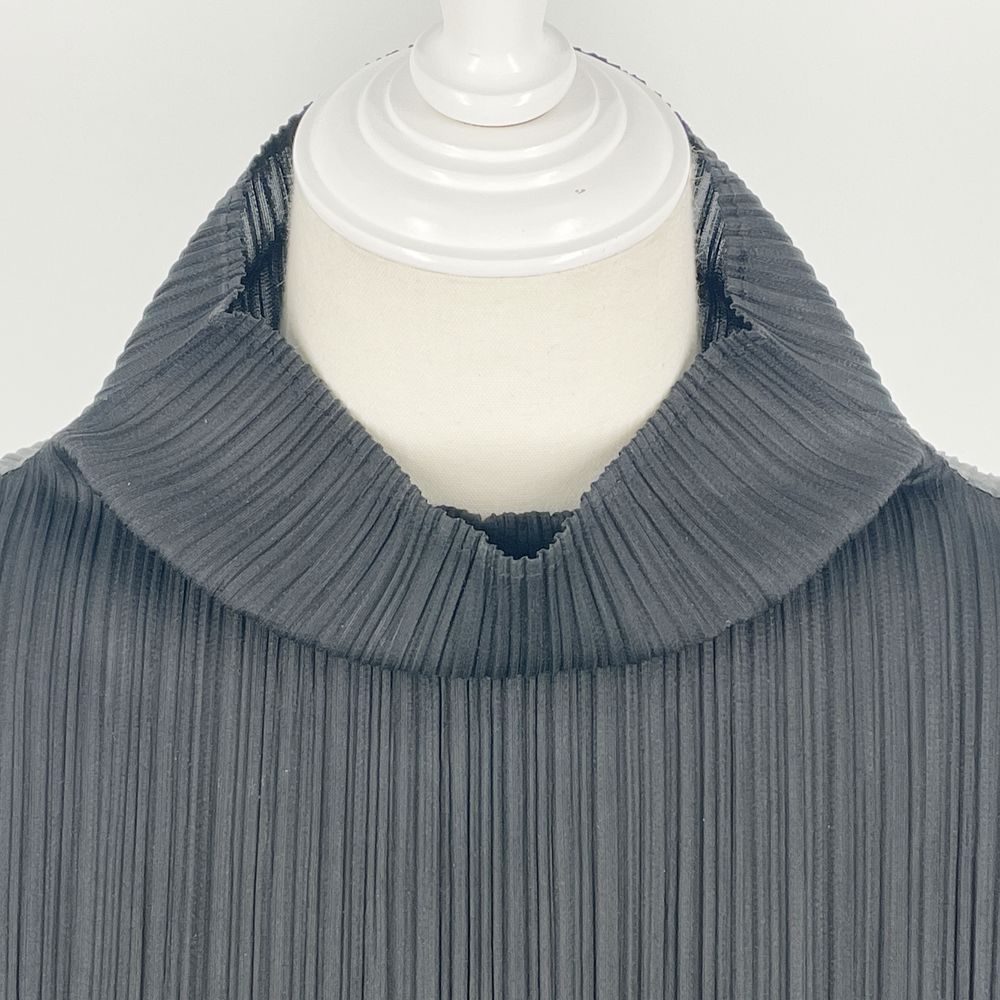 PLEATS PLEASE(プリーツプリーズ) イッセイミヤケ プリーツ加工 ハイネック 長袖 サイズ4 PP04-JK604 カットソー ポリエステル レディース【中古B】20240917