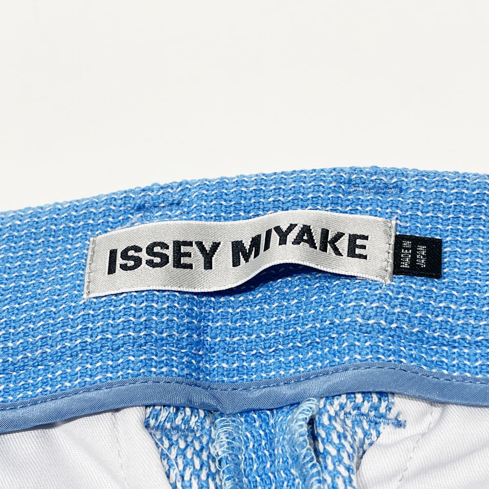 ISSEY MIYAKE(イッセイミヤケ) ツイード タック ワイド ロング サイズ3 IM47FF520 パンツ ポリエステル/コットン メンズ【中古AB】20240928