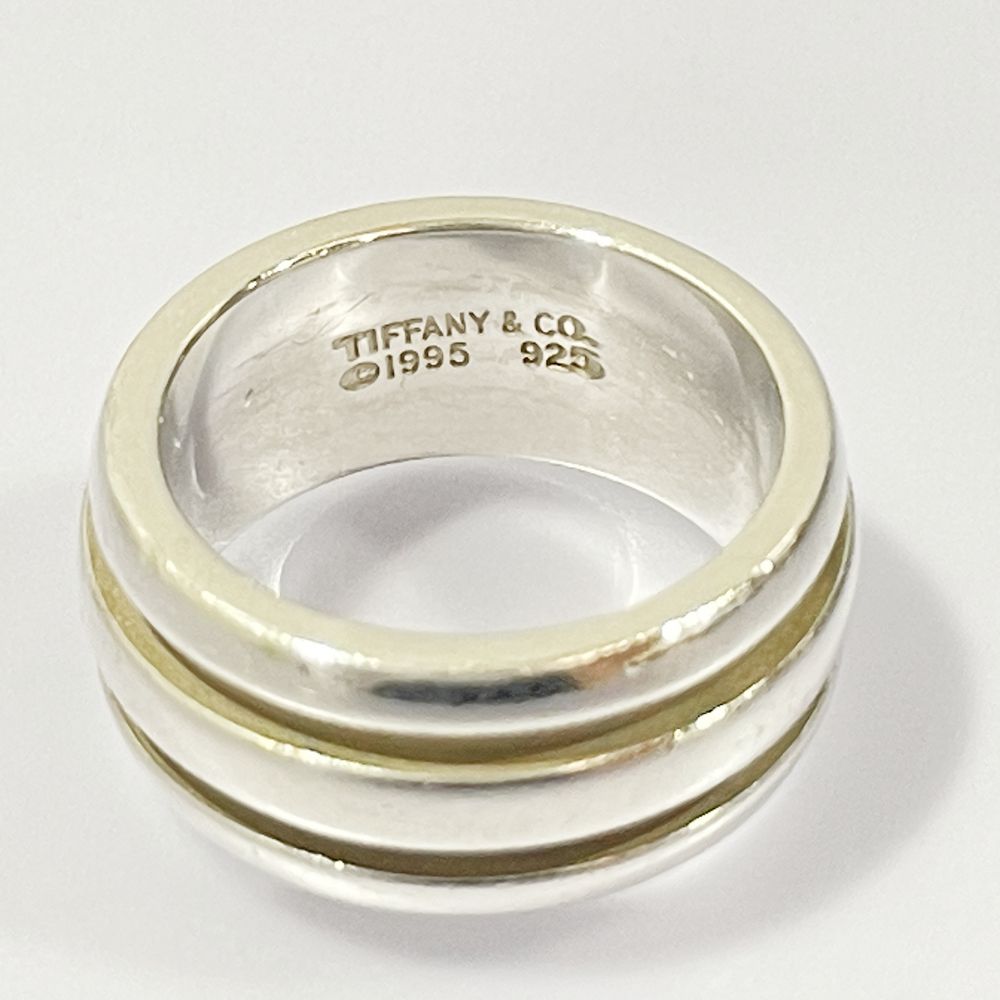 中古AB/使用感小】TIFFANY&Co. ティファニー グルーブド ダブルライン 10.4g シルバー925 ユニセックス リング・指輪  11.5号20490391