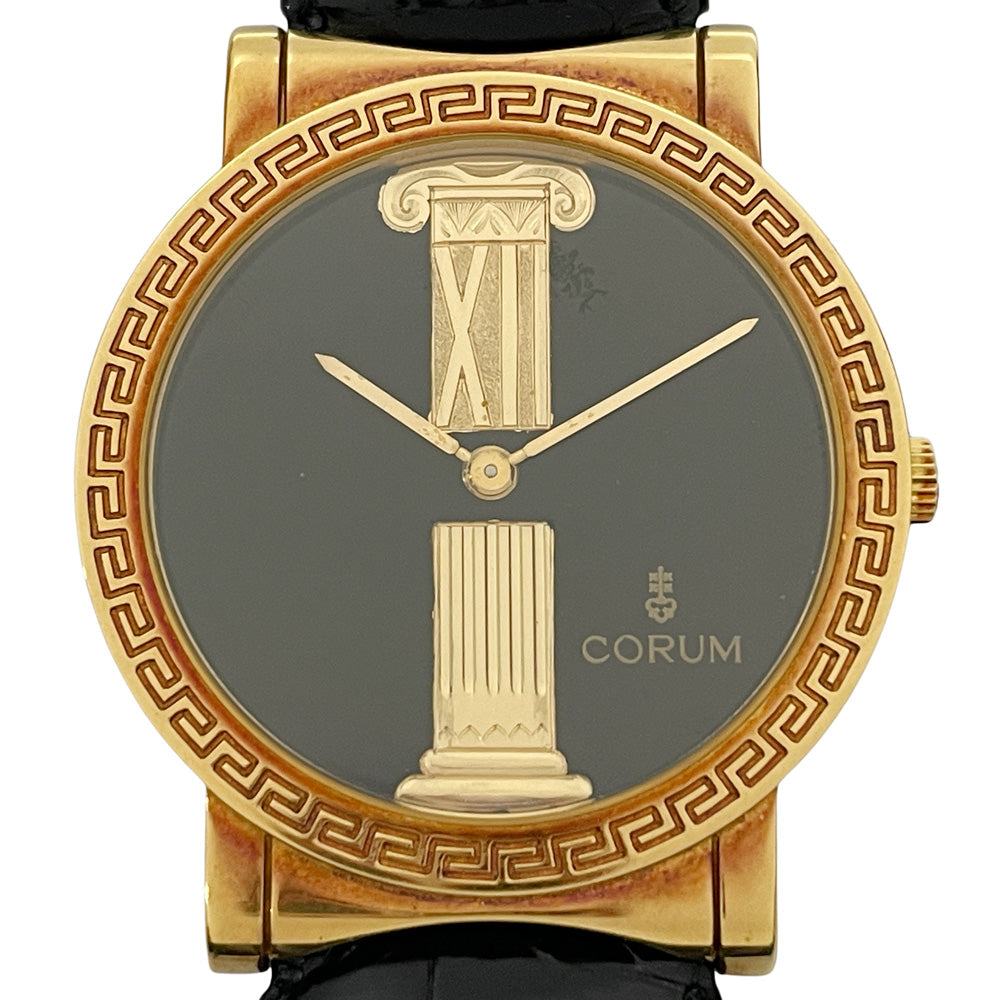 CORUM(コルム) 希少 ヴィンテージ ラウンド 世界限定50本 55.610.56 腕時計 K18イエローゴールド/レザー 【中古】20240917