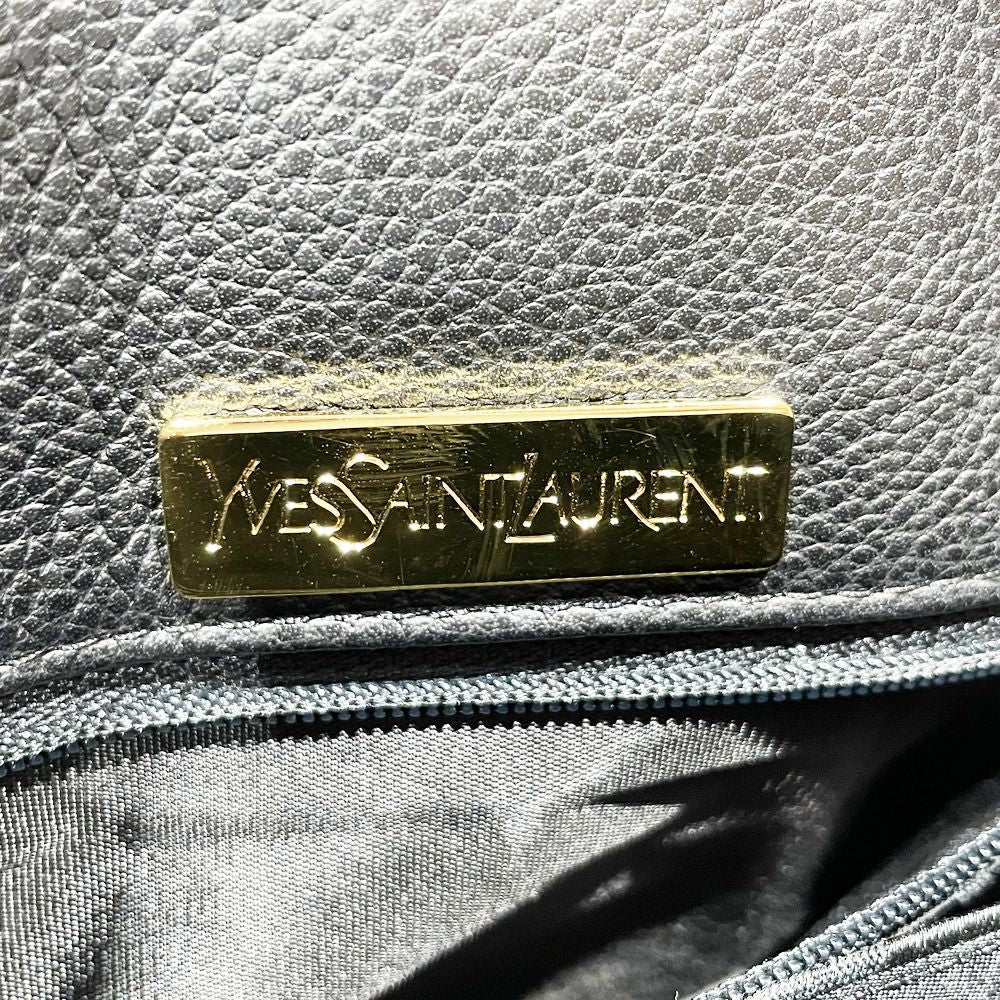 YVES SAINT LAURENT(イヴ・サンローラン) ダイヤカット 斜め掛け ヴィンテージ ショルダーバッグ レザー レディース【中古AB】20240922