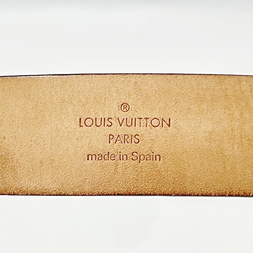 LOUIS VUITTON(ルイ・ヴィトン) バックル サンチュール キャレ サイズ80cm ダミエ ゴールド金具 02年製 M6800W ベルト メタル/レザー/PVCキャンバス メンズ【中古B】20240923