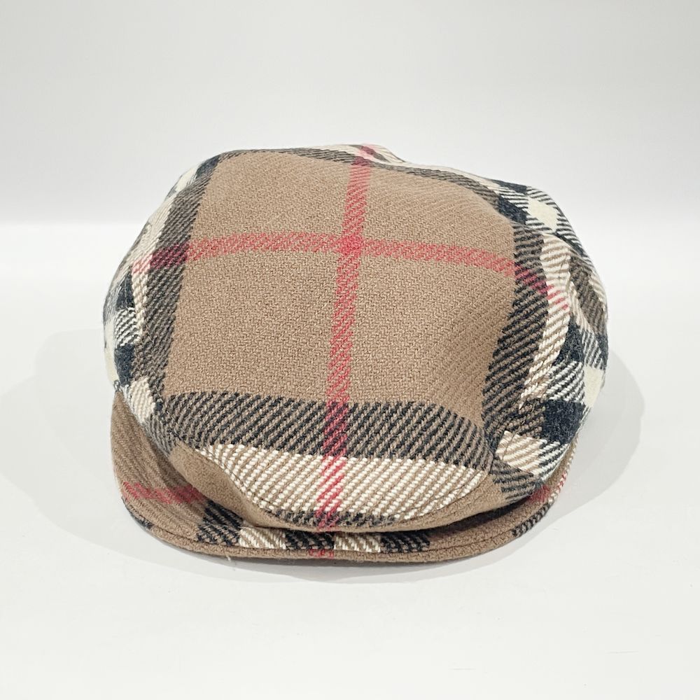 BURBERRY(バーバリー) Mサイズ ノバチェック 帽子 ハット ハンチング ウール/ポリエステル ユニセックス【中古AB】20240924