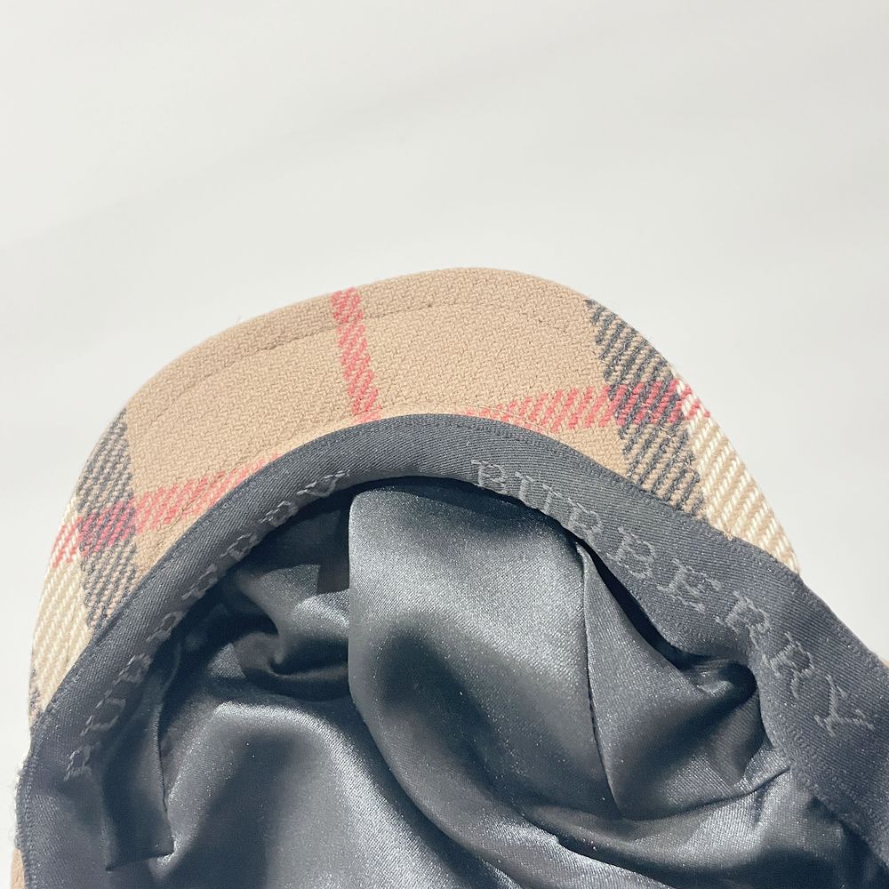 BURBERRY(バーバリー) Mサイズ ノバチェック 帽子 ハット ハンチング ウール/ポリエステル ユニセックス【中古AB】20240924