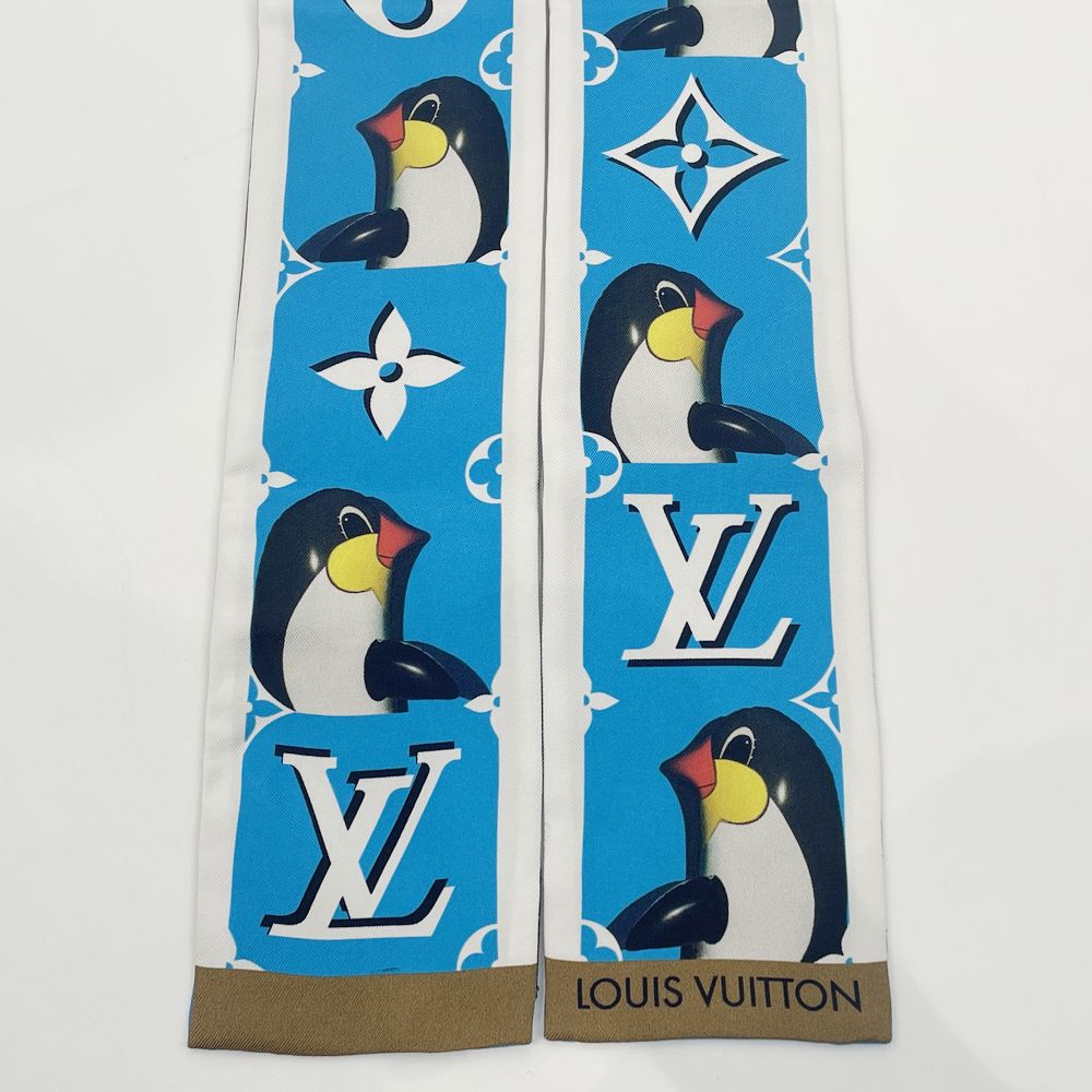 LOUIS VUITTON(ルイ・ヴィトン) バンドー・アニモグラム ペンギン Sun Yitian 2024SS M90758 スカーフ シルク ユニセックス【中古AB】20240924