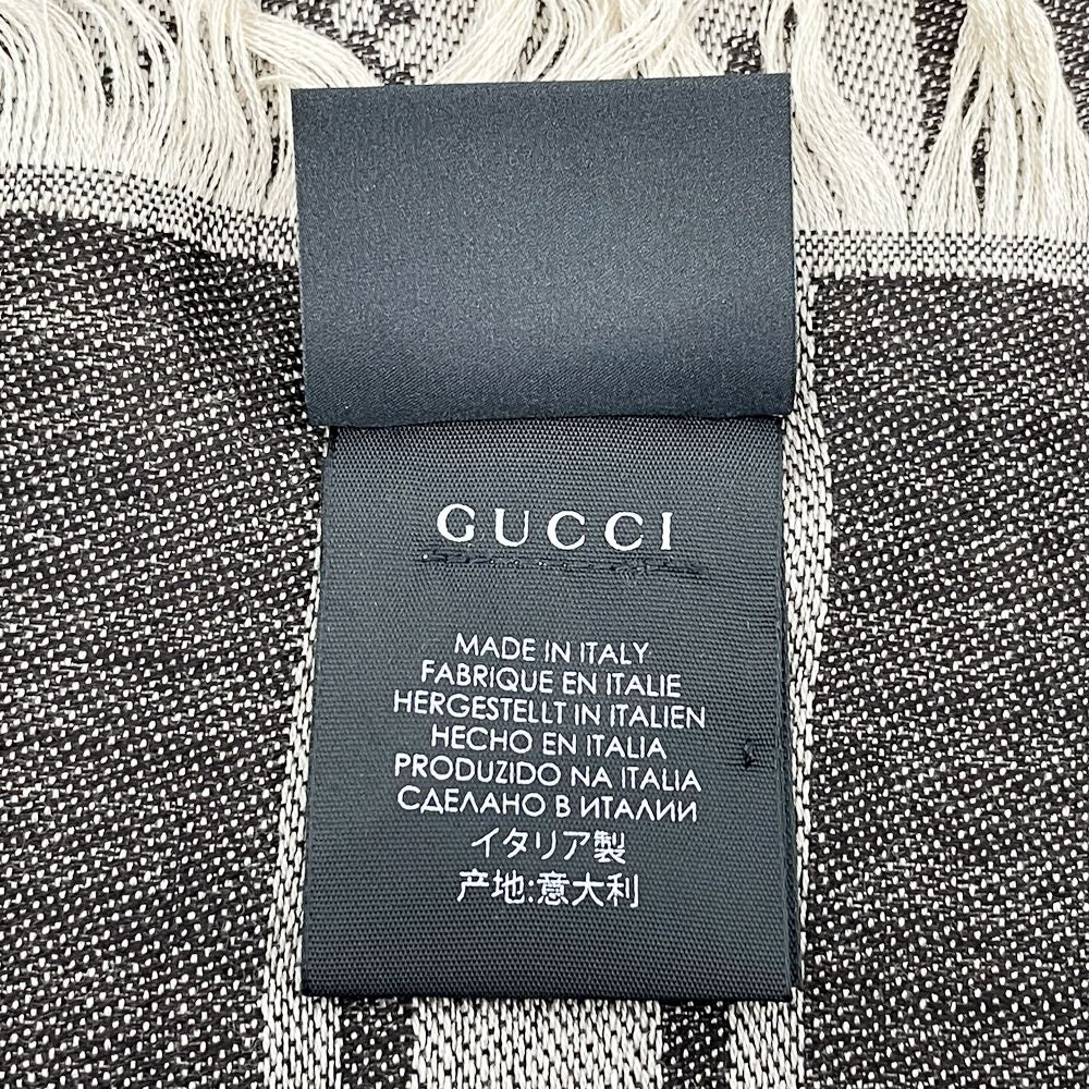 GUCCI(グッチ) GGジャガード 大判 ストール 130cm×134cm スカーフ シルク ユニセックス【中古A】20241007